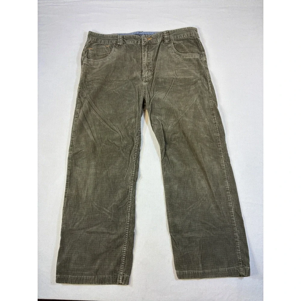 Vintage Horny Toad Mens 36x26 Gray Corduroy Clayton Straight Leg Pants Outdoor